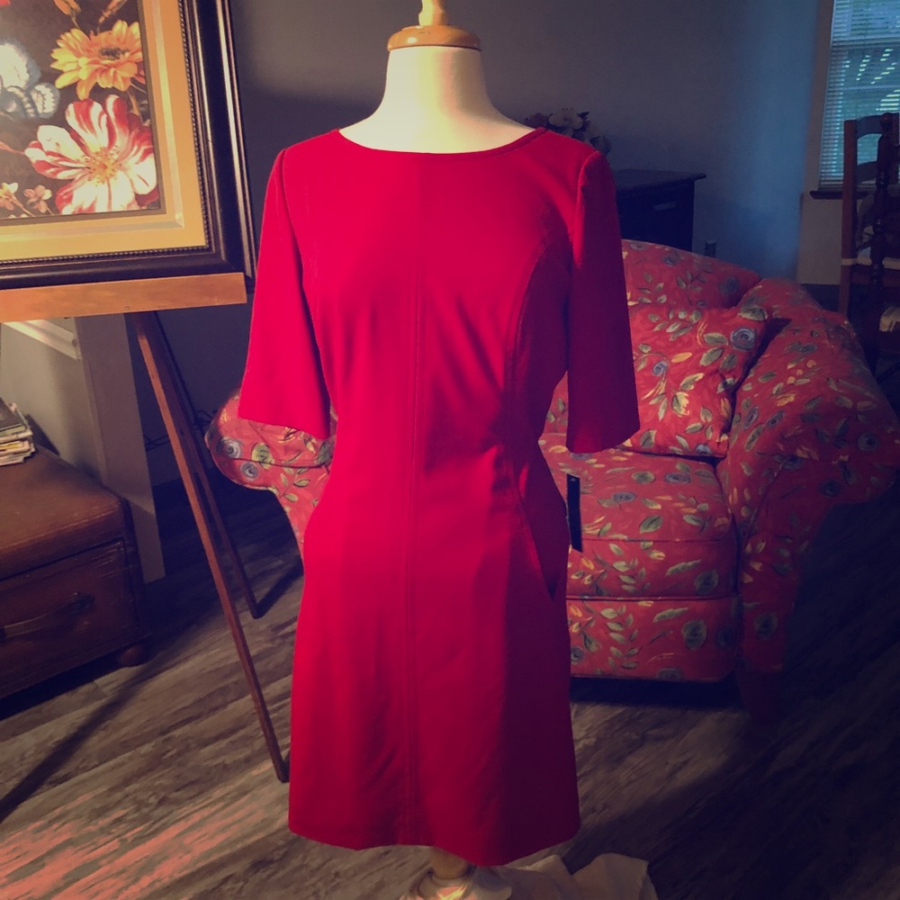 Red Tahari Arthur S. Levine Dress